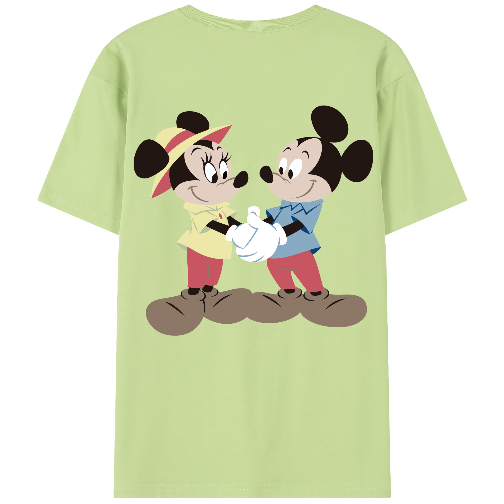 （画像用） ミッキーマウス Mickey Mouse 綿100％半袖Tシャツ（背面プリント）
